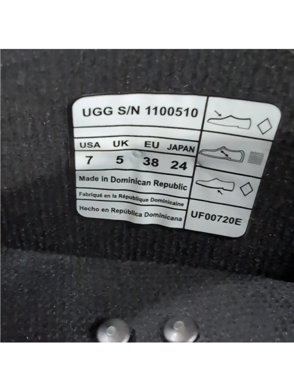 UGG Blue Rubber Rain Boots Size 7 Waterproof Mid Calf
